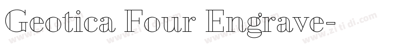 Geotica Four Engrave字体转换